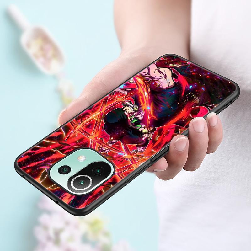 Anime roronoa zoro Phone Case For Xiaomi Mi 11 Lite NE 11i 10T 11T Pro A2 A3 Lite POCO F3 M3 M4 C31 X3 Pro NFC GT Black Cover