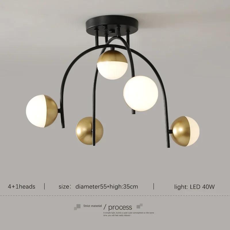 Modern Vintage Ceiling Light Led Design Living Dining Bedroom Kitchen Study Ceiling Light Black Gold Foyer Indoor House Light