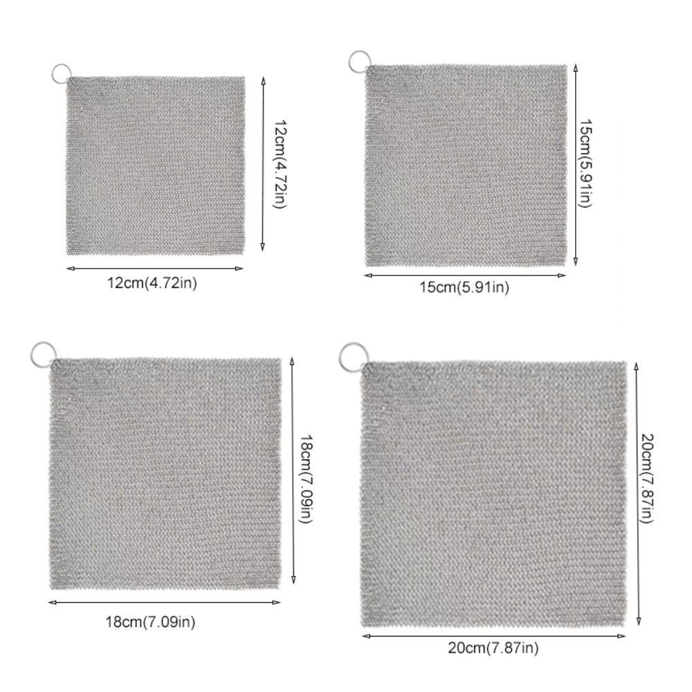 Square Stainless Steel Dishcloth Rust-free Pot Brush Kitchen Cleaning Tools Steel Wool  Glass