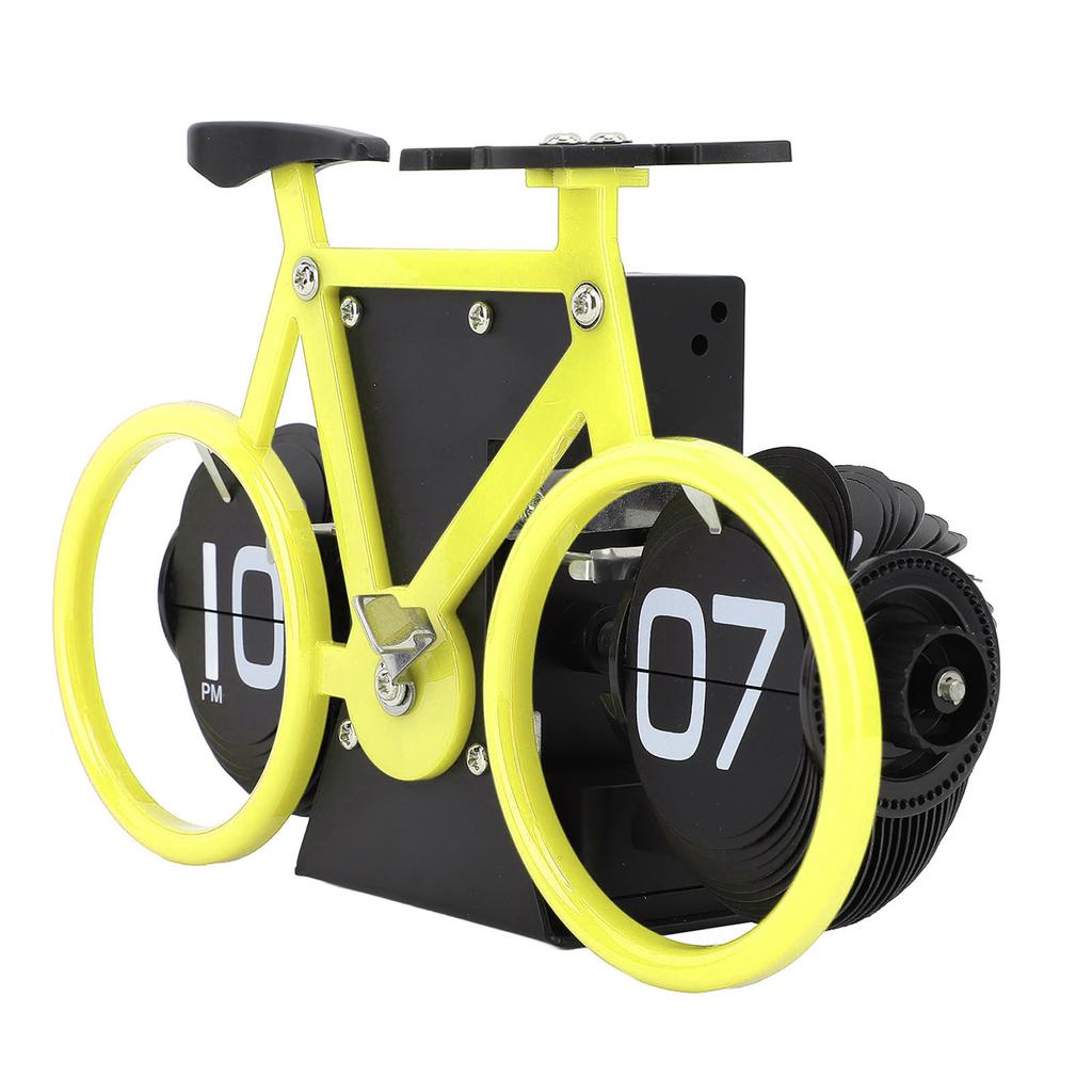 Vintage Desk Clock Bike Shape Retro Mechanical Battery Powered Gear Operated Timer Reminder Table Clock for