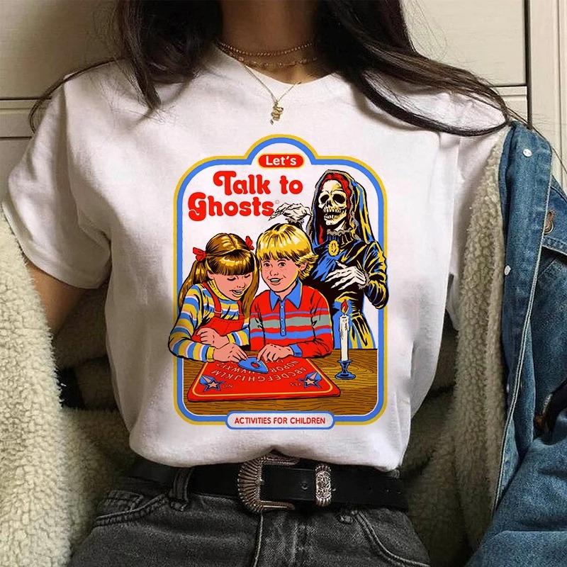 ZX TEE Demon Devil Anime Streetwear Fashion Girls T-Shirts Harajuku Kawaii Clothes Short Sleeve Summer Tees Casual Female O-Neck Tops