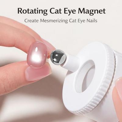 Olhos de Gato Magnéticos Giratórios Ímã Amigo de Iniciantes Girador de Ímã Unhas com Contas de Vidro DIY Salão de Unhas Mulheres Casa Esmalte em Gel Unha