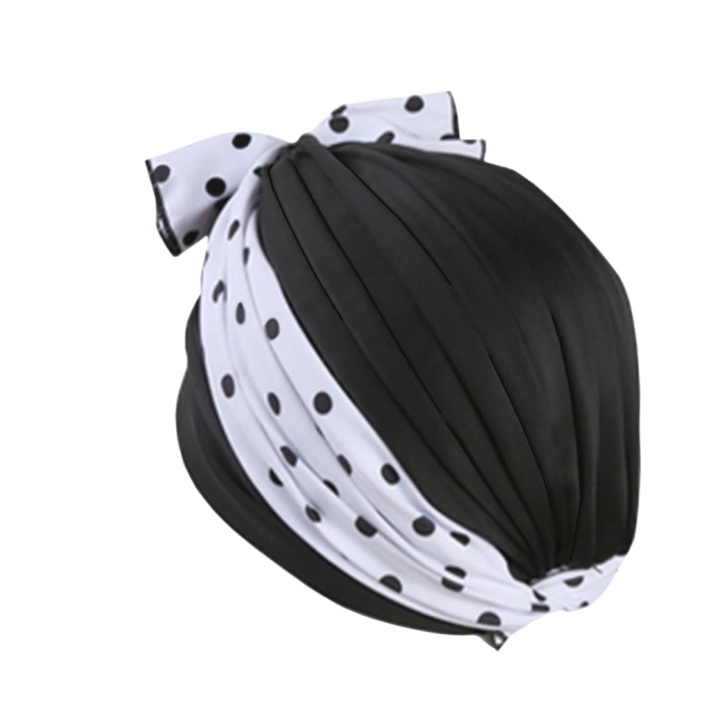 Women's Swim Cap, Large Size, with Ribbon, Korean Style, Stylish,
