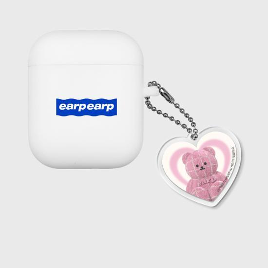 Appearp Heart Grid Fur Coby-Pink (Keyring), a popular phrase in Korea
