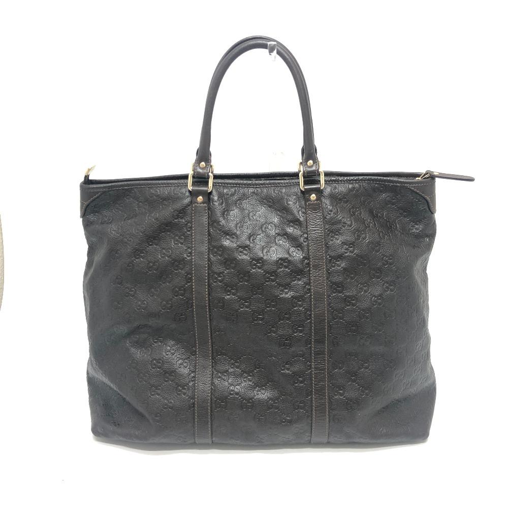 GUCCI 201482 Guccissima Bag Hand Bag Travel Bag Tote Bag Leather Brown