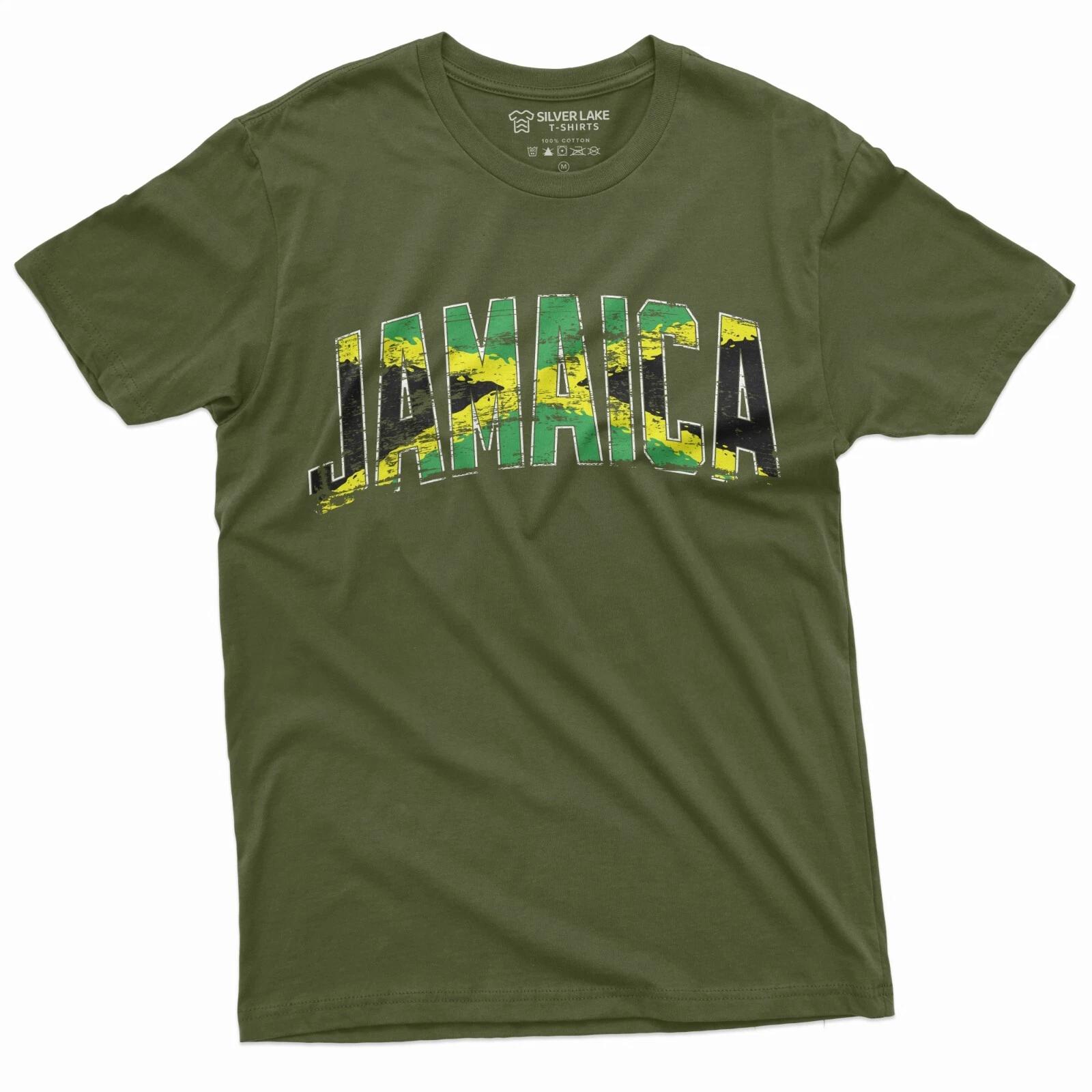 Men s Jamaica T-shirt Jamaican Flag Patriotic Tee heritage Diaspora Day shirt S