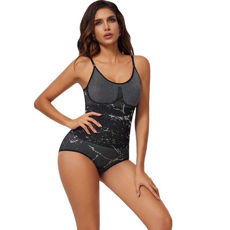 

Бесшовный треугольный цельный формирователь большого размера с дизайном, приподнимающим ягодицы, застежкой на пуговицах спереди, женский утягивающий пояс с бретелями S чёрный