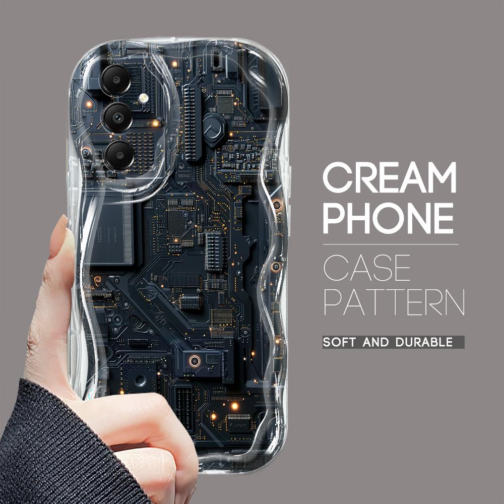 

Милый мультяшный узор, кремовая текстура, мягкий силиконовый чехол с волнистыми краями, чехол для телефона Samsung Samsung S22 Ultra 5G прозрачный