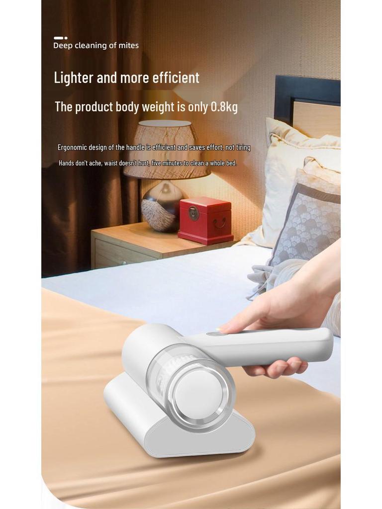 Compact Wireless UV Mite Removal Vacuum Cleaner for Beds and Sofas