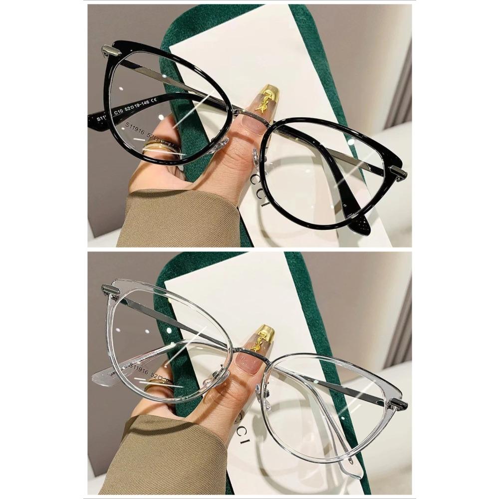 2PCS Cat Eye Frame Glasses Women Anti Blue Light Glasses Retro Optical Glasses