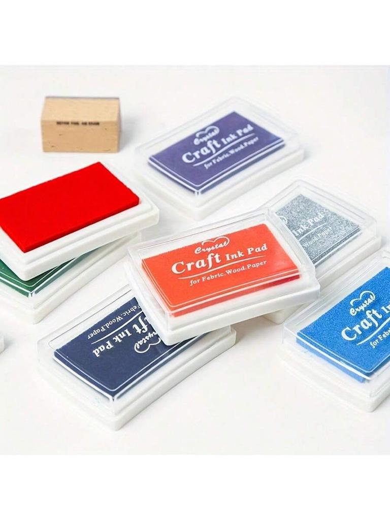 1pcs/pack Large Solid Color Inkpad: Creative Handbook Decoration Diy Basic Finger Stamp Accessories Indonesian Utility