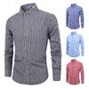 Cel mai vândut transfrontalier Cămașă cu mânecă lungă în carouri 100% bumbac pentru bărbați, Cămașă casual clasică cu nasturi, model Gingham Vichy