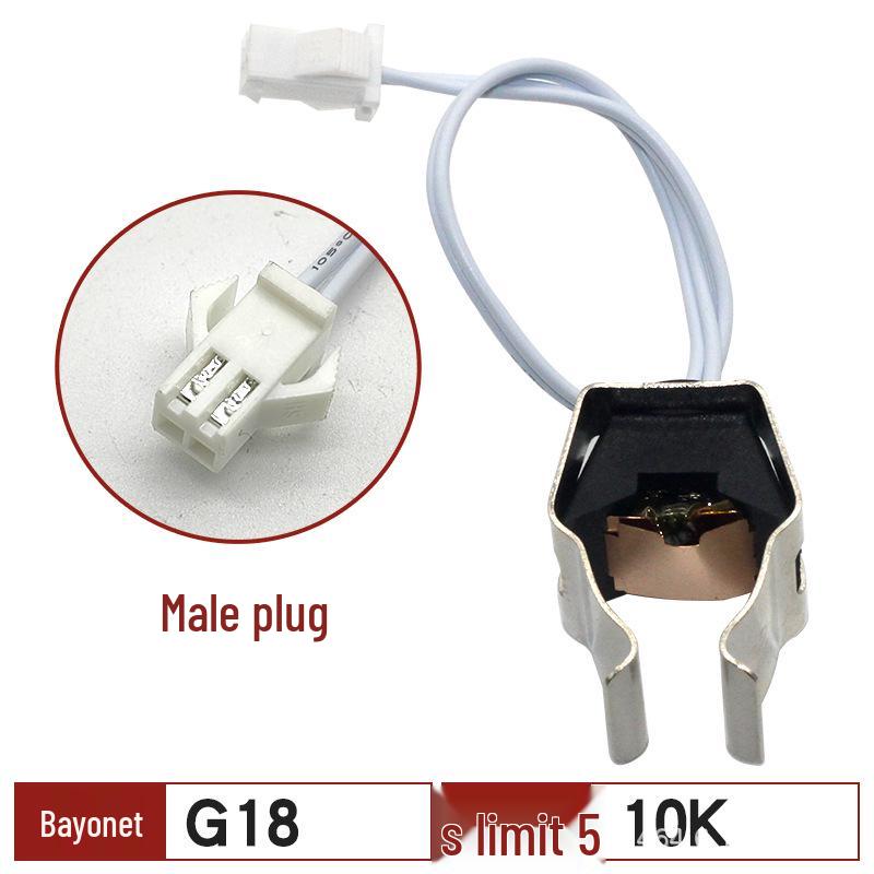 Wall-Mounted Boiler Sensor: G12G18 Pipe Clamp Probe with 10K/50K Snap-On Plug