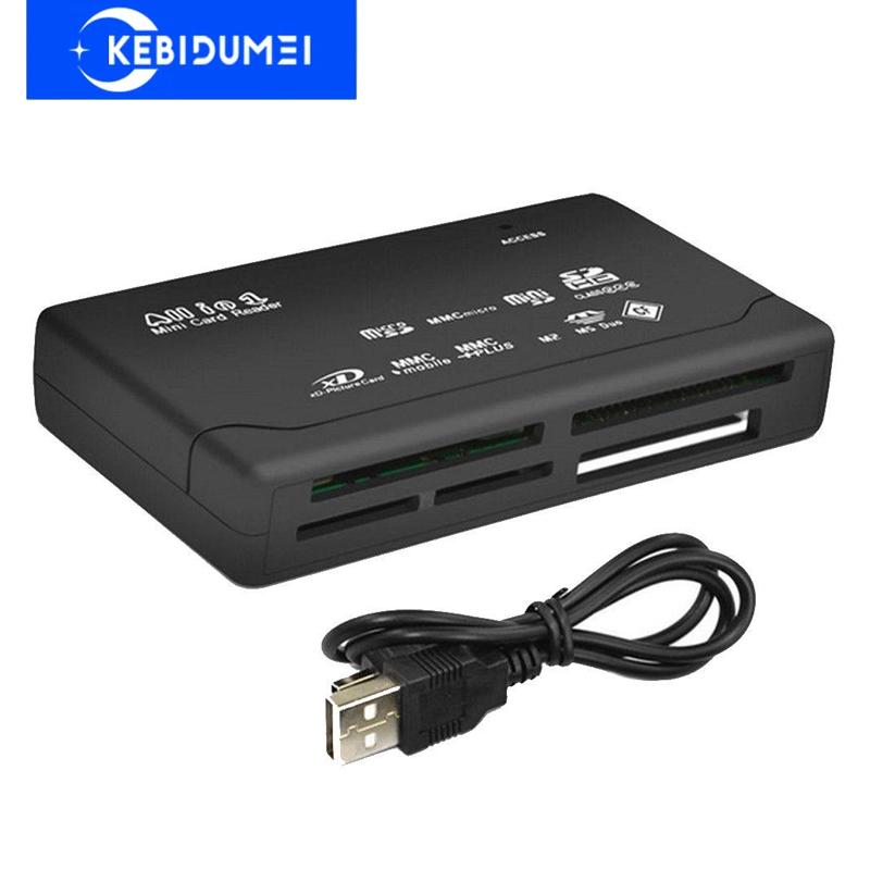 480Mbps Hepsi Bir Arada Hafıza Kartı Okuyucu USB 2.0 Harici Kart Okuyucu SD SDHC Mini Micro M2 MMC XD CF Okuyucu MP3 Dijital Kamera İçin