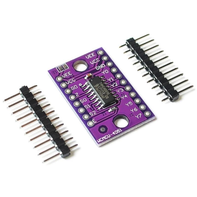 Highly Speed 74HC4051 8Input Channel Analog Multiplexer Selectors Module Distributor Resolver With Low Distortions