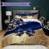 Gorgeous bow Pattern Bedding uilt Set uilt Cover Pillowcase Home Decoration Birthday Gift (1 * duvet cover + 2 * pillowcase  without core)