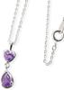 [Your and My Jewelry Box] Amethyst Pendant Necklace, Heart & Teardrop Type [February Birthstone] [Gift Wrapped]