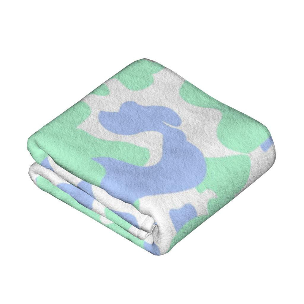 Camo Camouflage Flannel Throw Blankets Sea Texture Blanket for Bed Outdoor Lightweight Thin Plush Thin Quilt