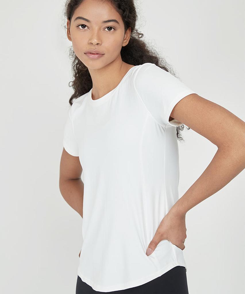 LOVEYOURBODY [1+1] Nylon Basic Short Sleeve T-Shirt Set