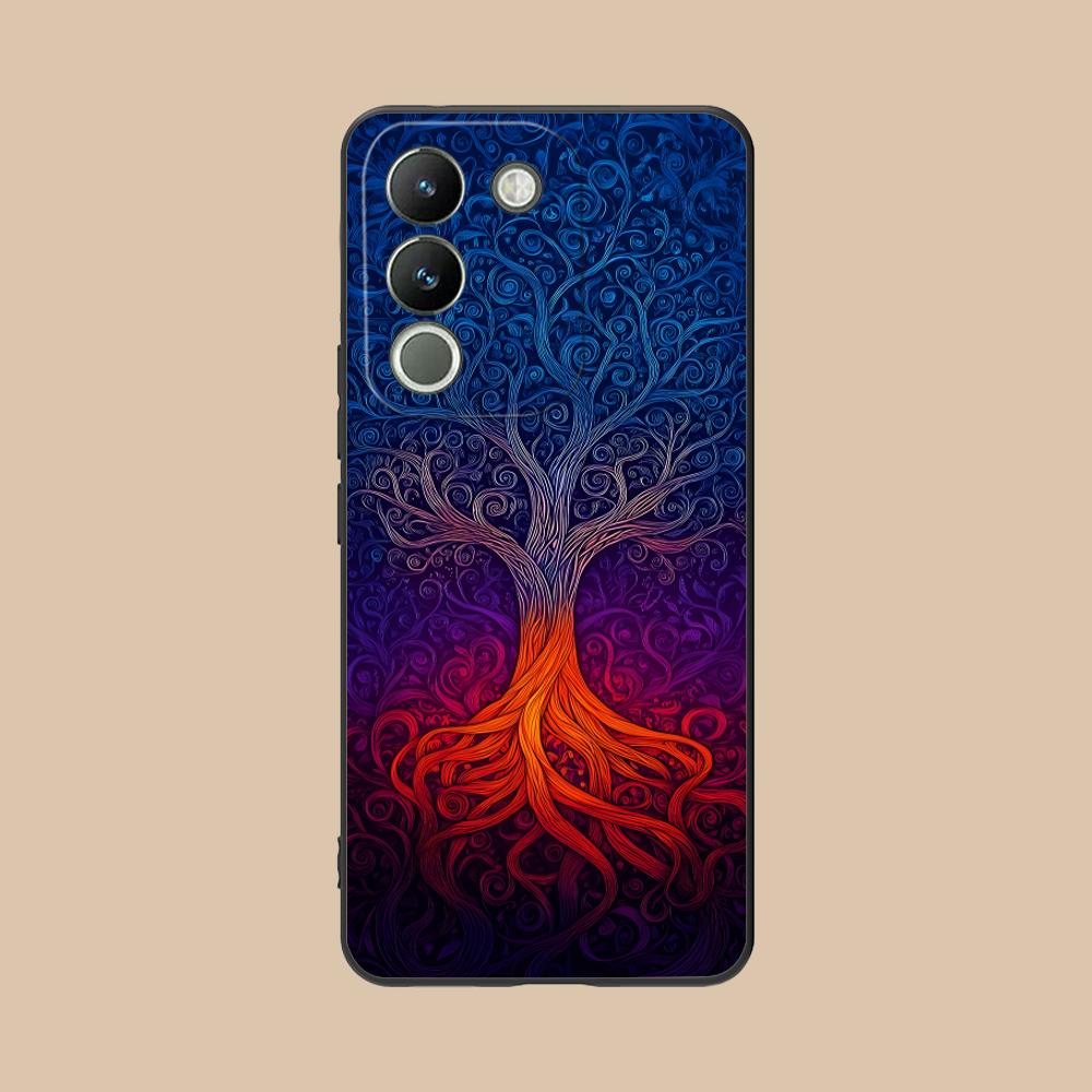 World Life Tree Mobile Phone Case for VIVO V60 V50 V40 V30 V29 V27 V25 V23 Pro Lite 5G Colorful Printing Cover Smartphone Pretty