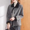 Xuexi Women's Elegant Double-Faced Wool Blend Short Coat