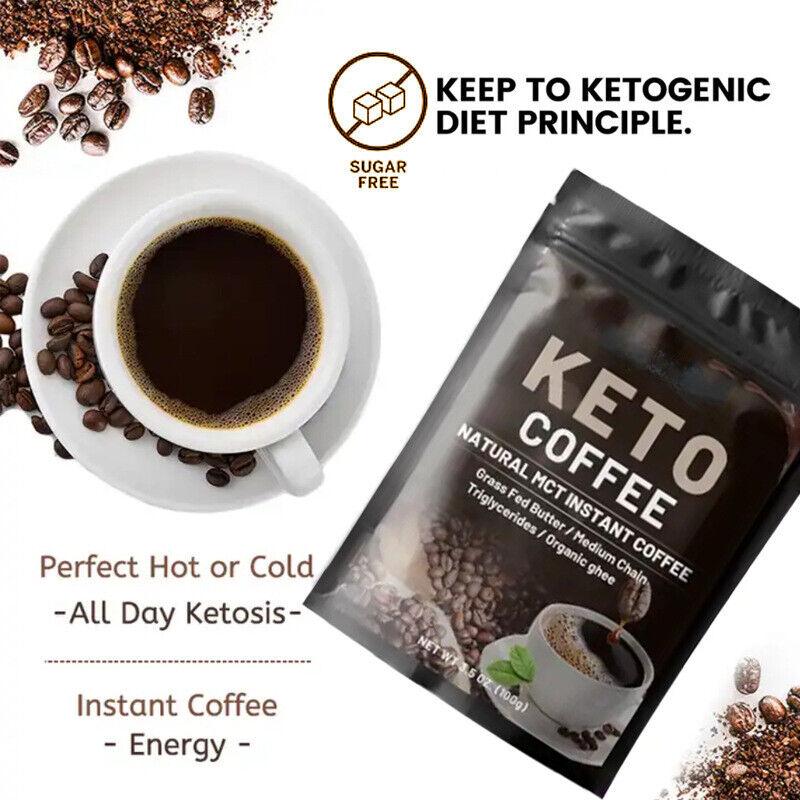 KETO Coffee Fitness Instant Solid Drink Ketogenic Black Coffee 100g