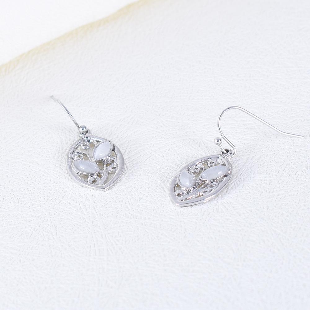 Qifu Leaf Ear Hook Earrings - Trendy European & American Style