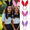 Diadema a forma di orecchie lunghe da ragazza Divertente cerchietto da coniglio per festa Compleanno Fasce per capelli Copricapo da palcoscenico Accessori per foto di Pasqua