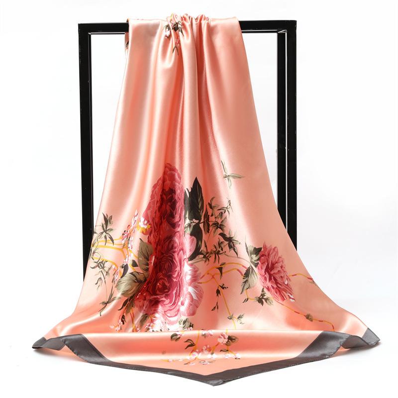 90 Large Square Scarves, Silk Scarves, Women'S Imitation Silk Fashion Shirts, Small Square Scarves, Mother Scarves.