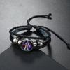 Bracciale Coppia Corda Mano 12 Costellazioni Multistrato Intrecciato Luminoso Gioiello, Unisex, San Valentino, Regalo di Compleanno