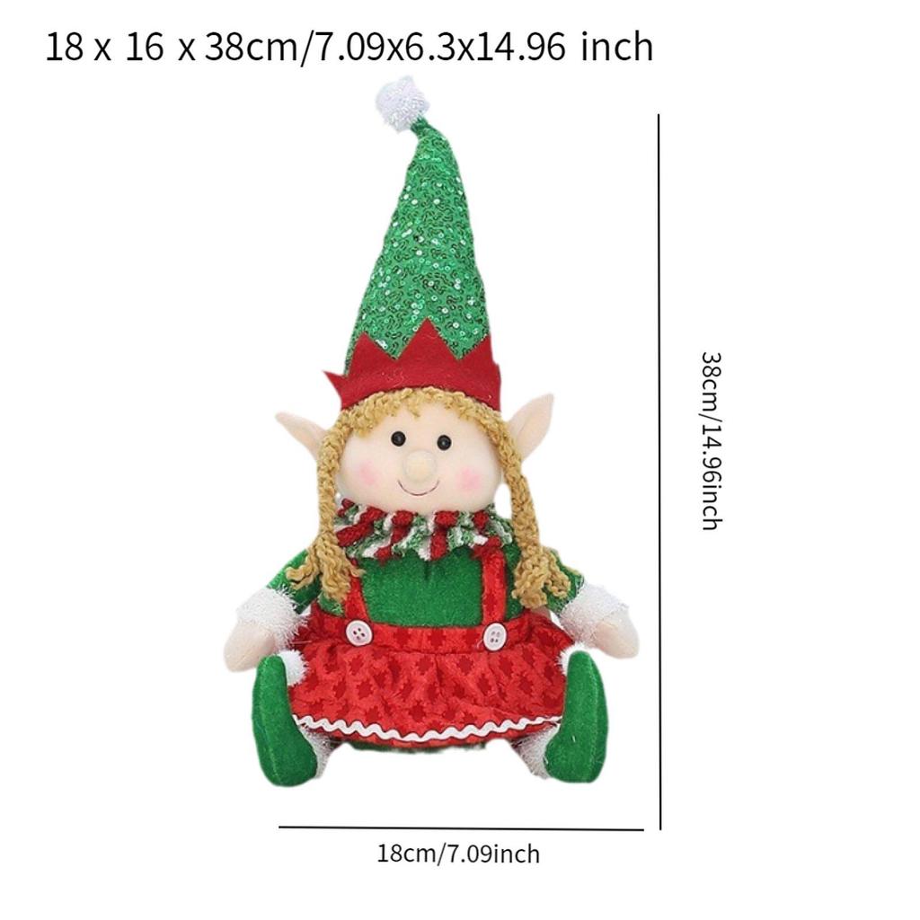 Christmas Elf Doll Display Christmas Desk Ornament for Table Holidays Office