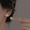 Screw Flower Ear Hooks Women Three Small Flower Earrings Fresh Sweet Versatile High-End Earrings