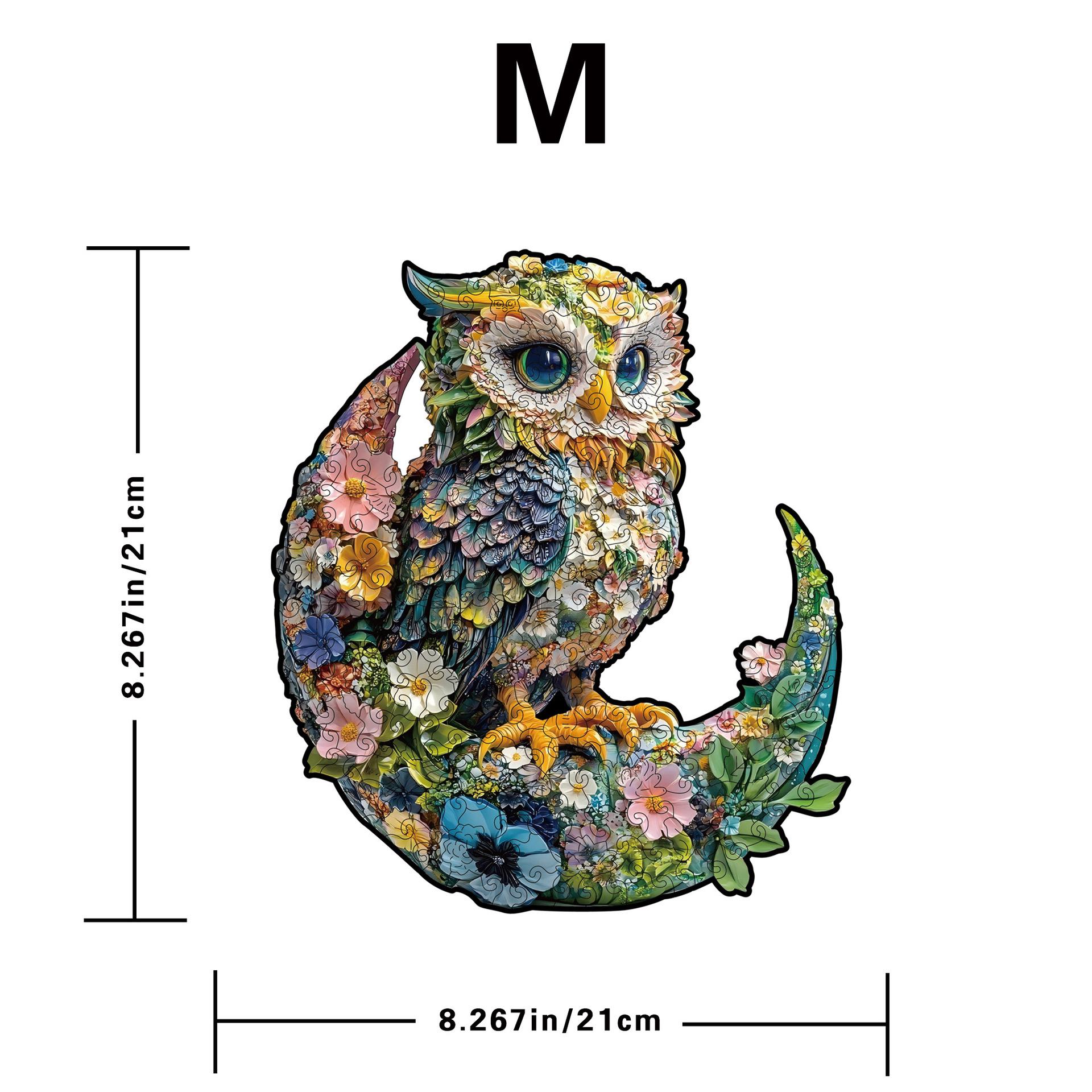 Трансграничный деревянный пазл в форме совы неправильной формы - Расслабляющая подарочная игра