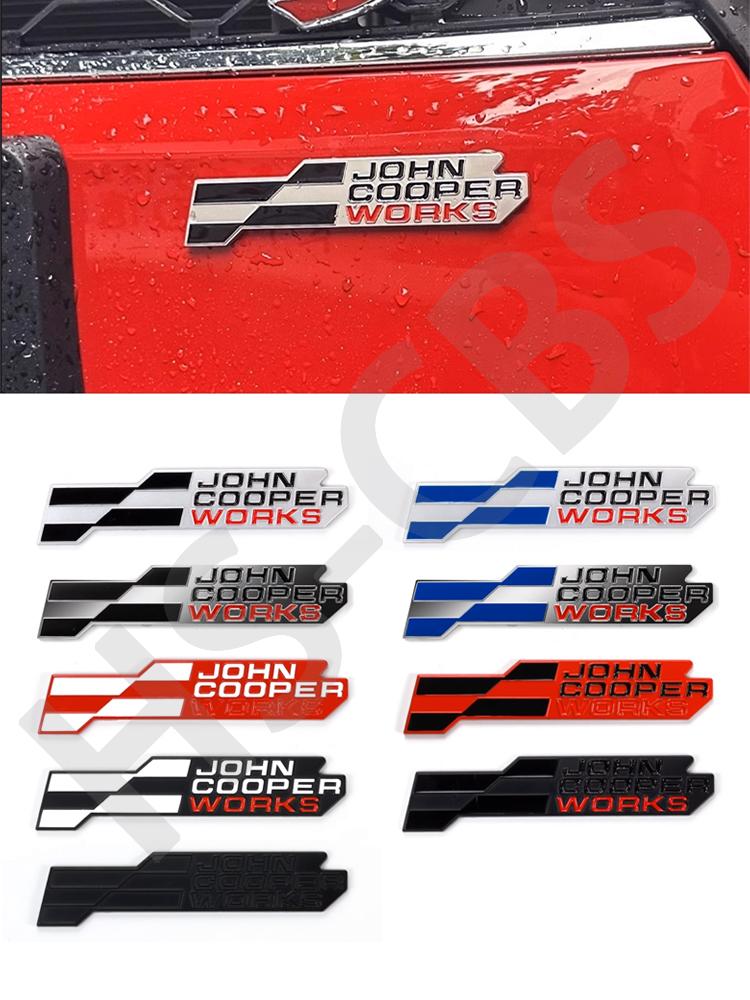 3D Metal Car Stickers John Cooper Works Emblem JCW Rear Trunk Badge Decal For J01 U25 F57 R53 R55 R56 R58 Car Styling Logo