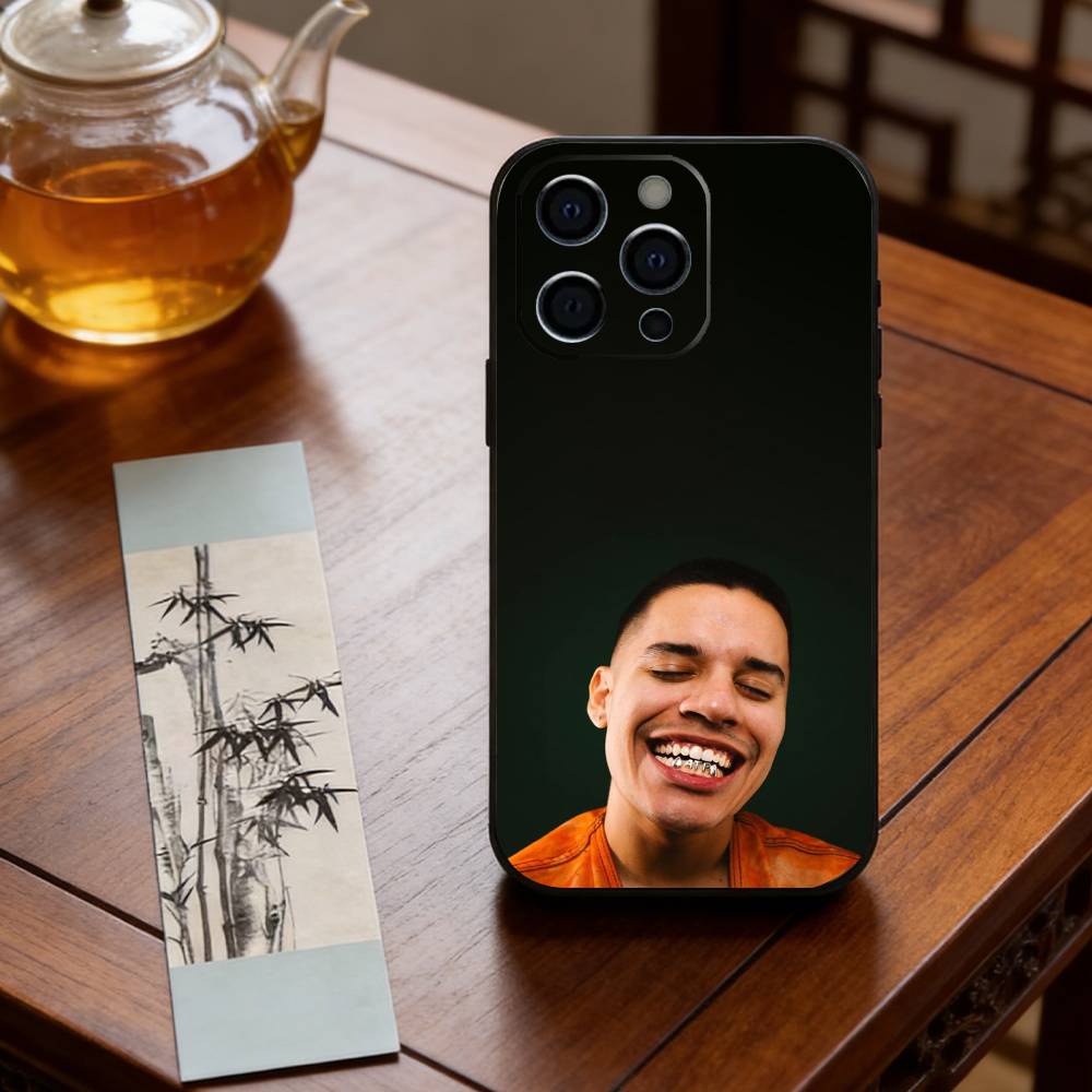 Rapper Nsqk Phone Case For iPhone 17,16,15,14,13,12,11 Plus,Pro Max,XS,Soft Silicone Black Cover