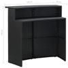 VidaXL Ensemble de bar de jardin 3 pcs et coussins Résine tressée Noir