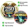 250th Anniversary USA Window Sticker Patriotic 4th of July Window Decal 1776-2026 American Independence Commemorative Sticker for Car Truck Home