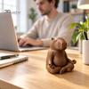 Meditating Animal Sculpture Capybara Figurine, 3D Printed Yoga Statue, Zen Cute Statue Ornament for Home Office Shelf Decoration Relaxing Room