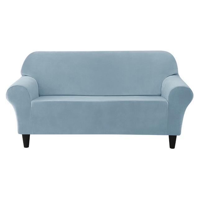 European Appearance Style Sofa Cover For Living Room Area Spandex Stretch Plush Armchair Couch Covers Home Decor Solid Colour Furniture Protector