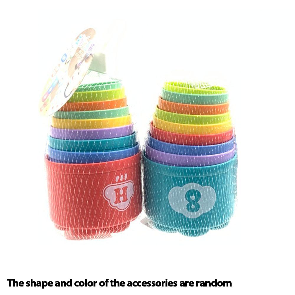 1 шт. Детские развивающие стаканчики-пирамидка, Радужная башня, Детские игрушки, Кольца-стаканчики для детей, Игрушки для пляжа, Подарки