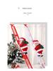 Red Climbing Santa Claus with White Ladder for Christmas Decor