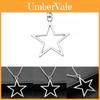 Fashionable Vintage Silver Hollow Star Pendant Necklace For Men And Women In 36x33mm Size