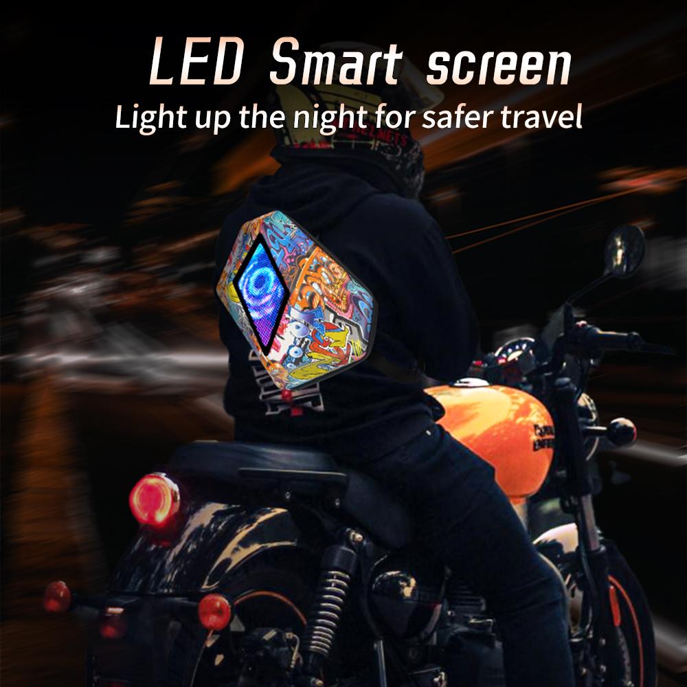 LED Knight Pack Borsa rigida a tracolla singola luminosa per guida motociclistica