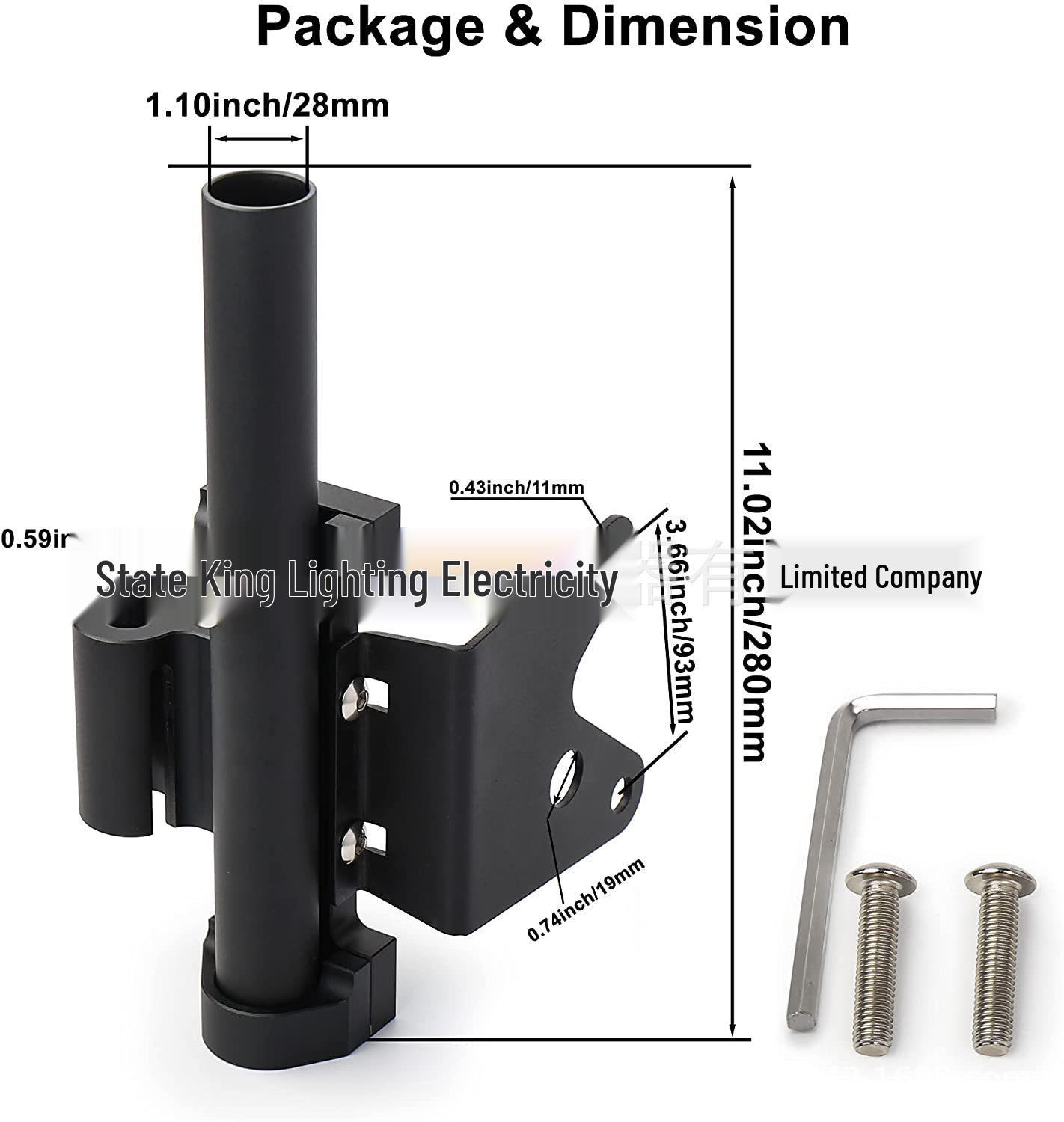 

Raptor F150 Tailgate CNC Aluminum Flagpole Mount Bracket. 28x15x19 cm