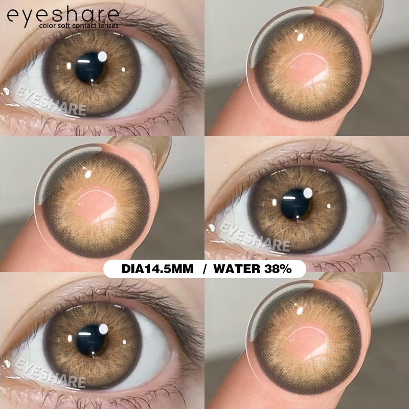 COD Eyeshare 1 Pair Blackspot Gray Contact Lenses for Eyes Natural Brown Eye Softlens Yearly Blue Lens Green Contacts