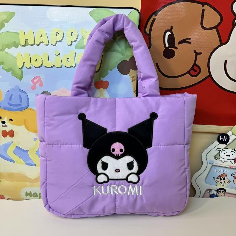 

Cute down cloth handbag women s new daily commuting large-capacity tote bag cotton-filled cartoon shoulder bag
