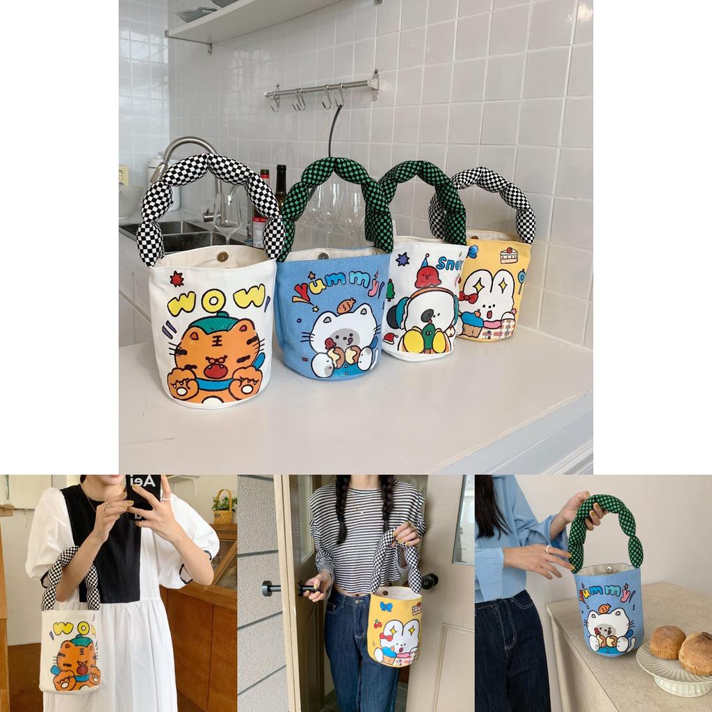 Cute Cartoon Tote Bag For Girls Featuring Snowman Design Ideal For Daily Use