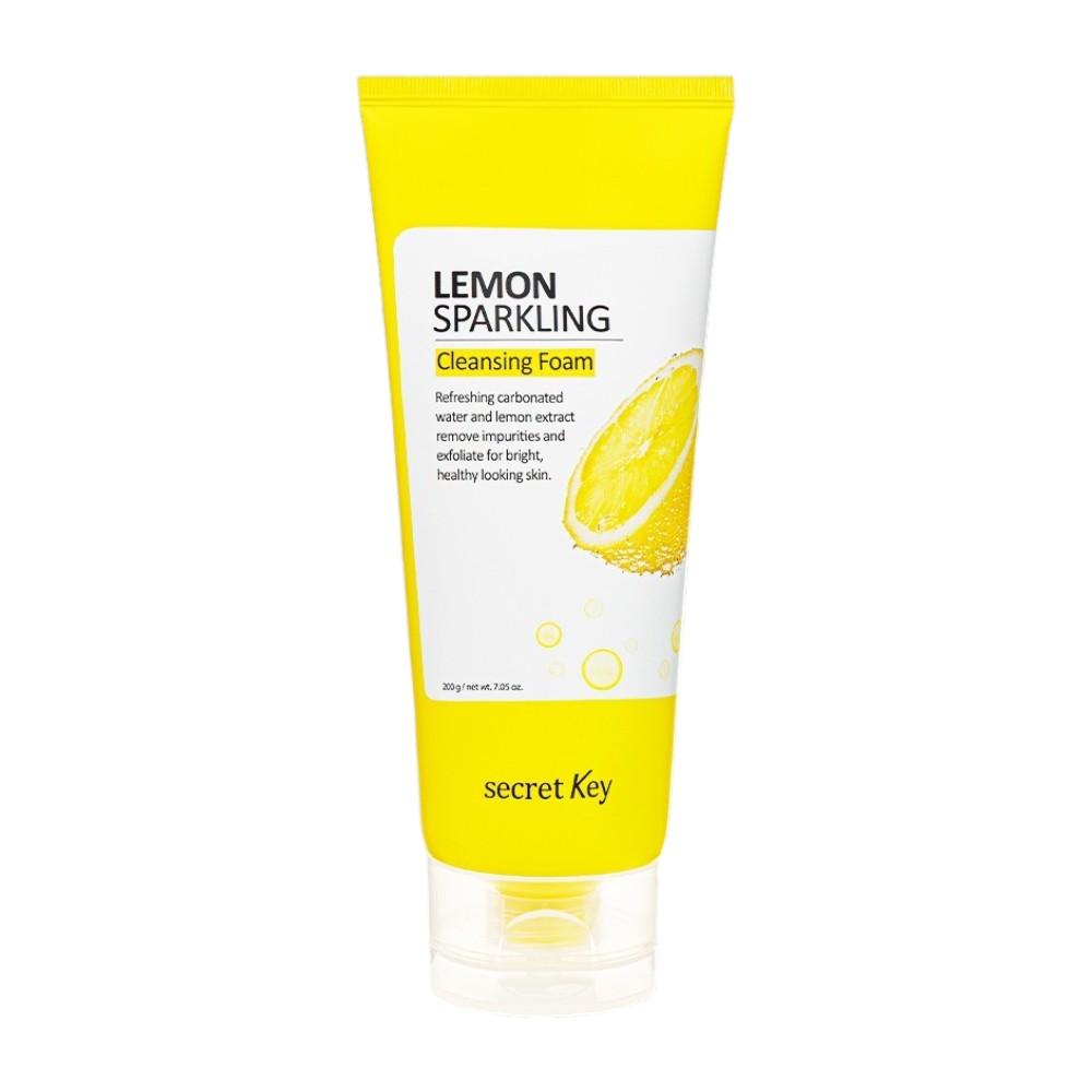 Secretkey Lemon Sparkling Cleansing Foam Deep Pore Purifying & Brightening 200g
