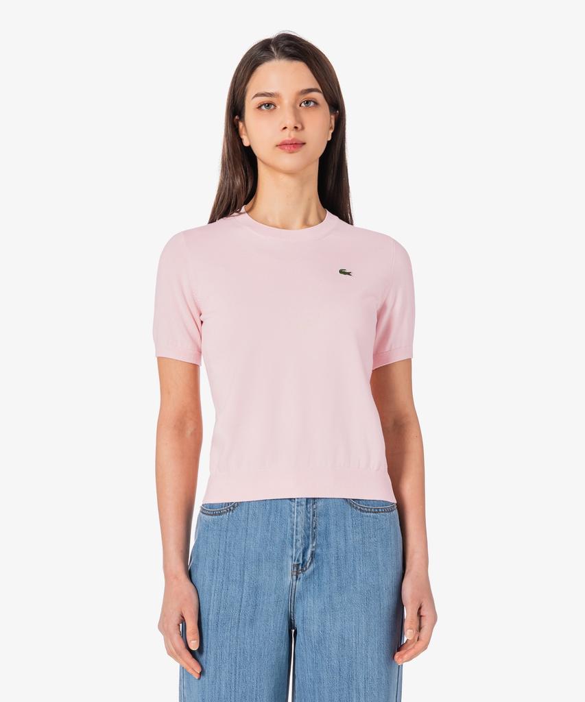 LACOSTE Women'S Basic Crew Neck Short Sleeve Sweater Af115E-56G Ady