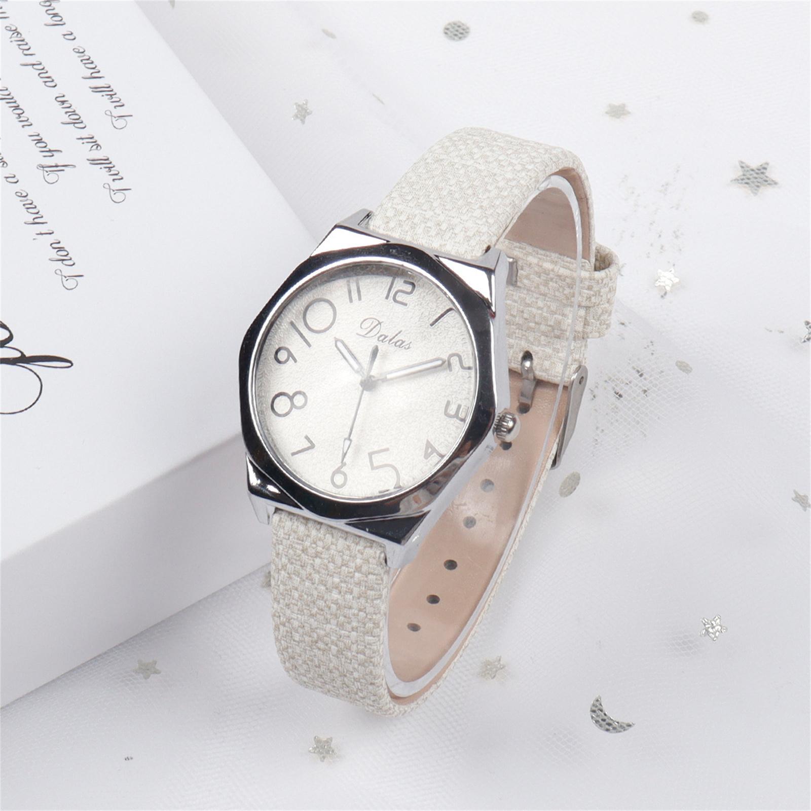 

Женские модные кожаные часы One Size белый